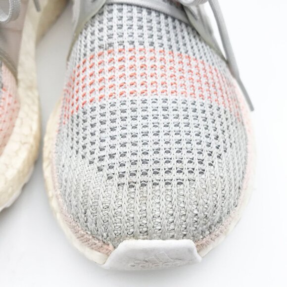 ADIDAS Ultra Boost 19 Gray Pink Athletic Running Trainers Sneakers Womens 9.5 - Picture 8 of 10